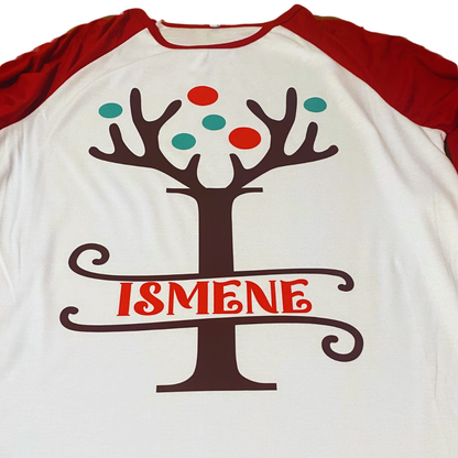 Pijama navideña personalizada (playera bicolor)