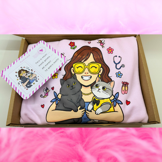 Hoodie con ilustración de tu mascota