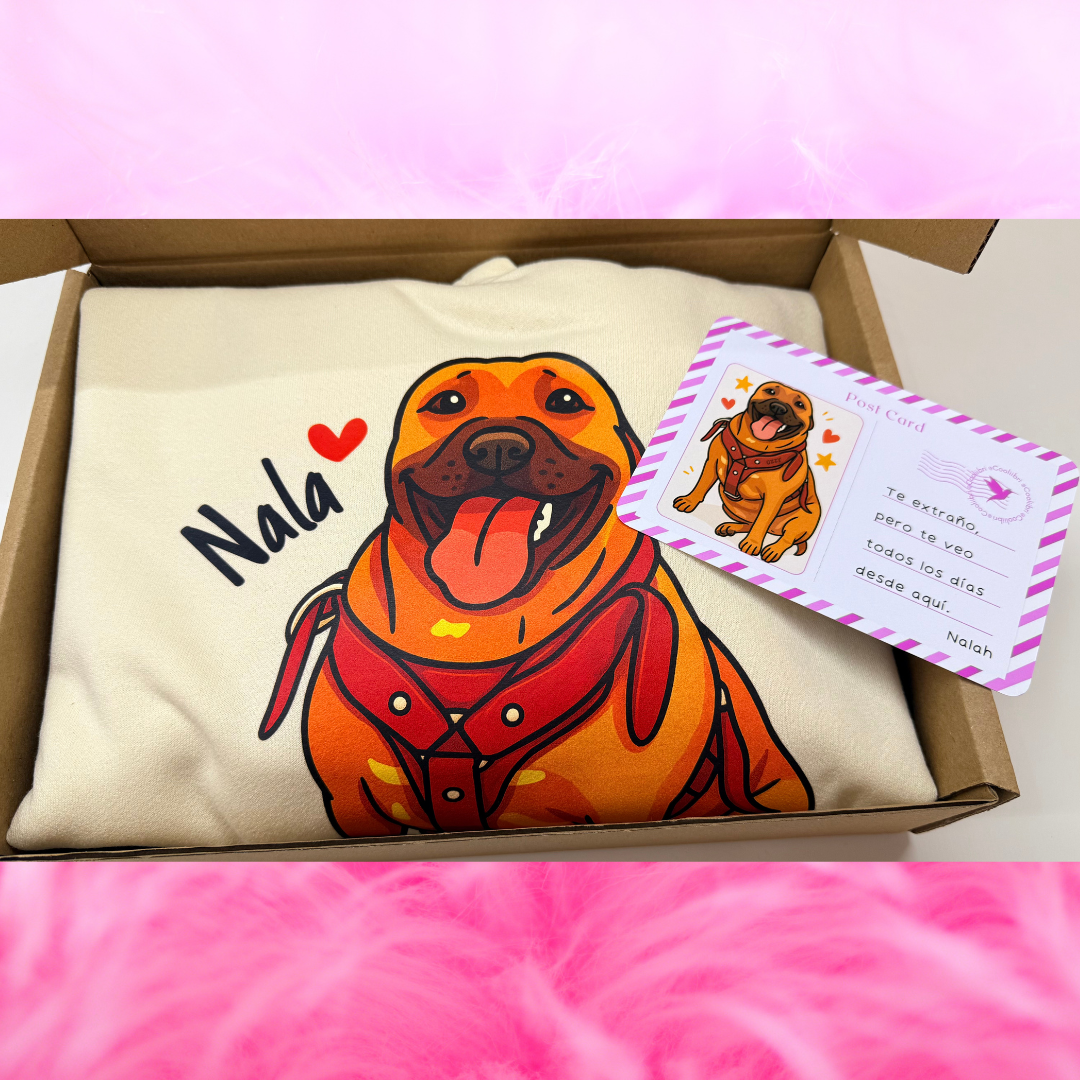 Hoodie con ilustración de tu mascota
