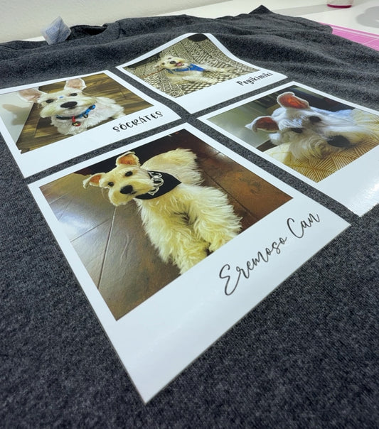 Playera polaroid mascotas